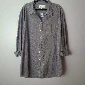 NWT Mili Designs White/Black Countrycore Gingham Check Button Down - 3x
